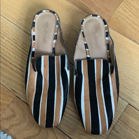 Madewell Willa Loafer Mule in Striped Calf Hair - Picture 3 of 5